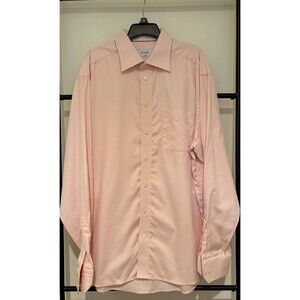 Eton Men's Cambridge Dress Shirt in Pink Classic Fit Size 17